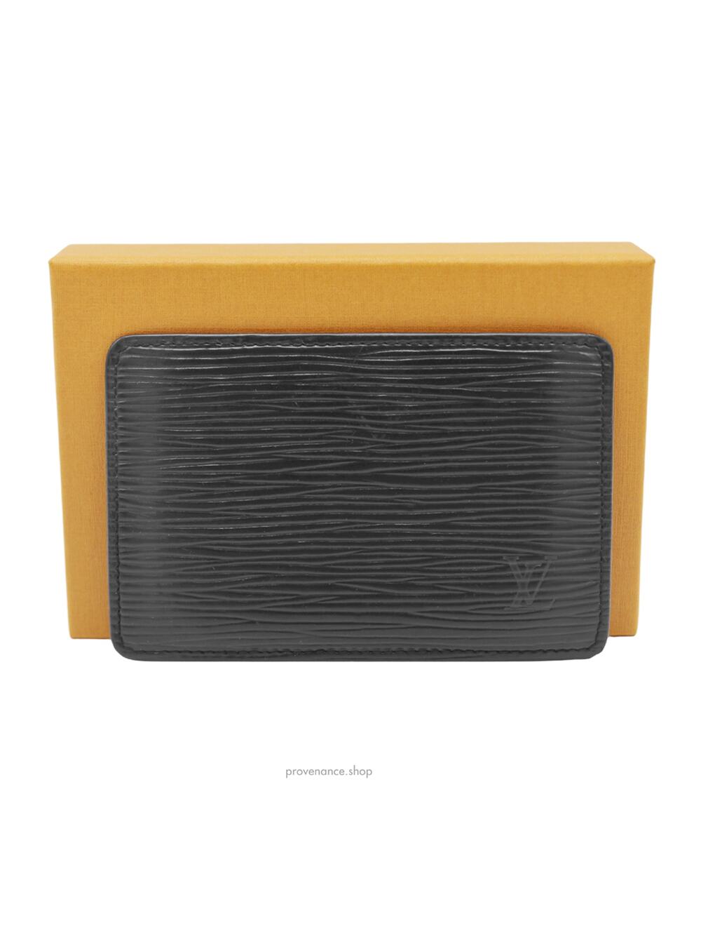 🔴 Louis Vuitton Card Holder Wallet - Black Epi Leather